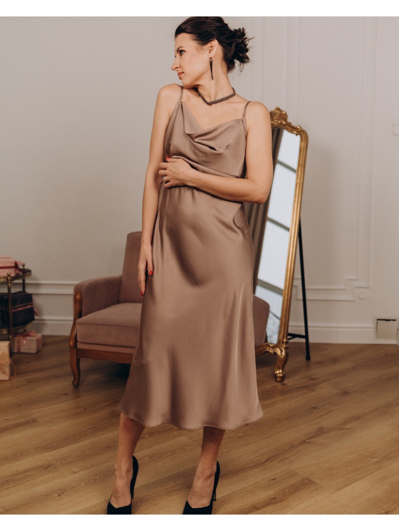 Жіноча сукня комбінація, капучіно