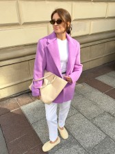 Однобортний жакет, ліловий