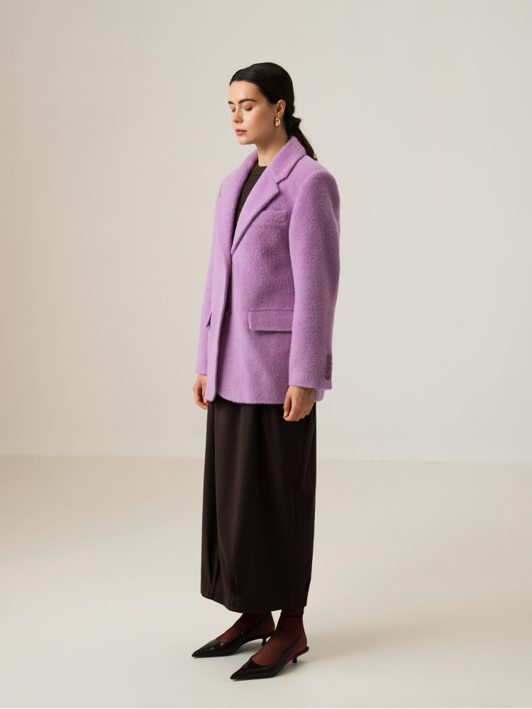 Однобортний жакет, ліловий