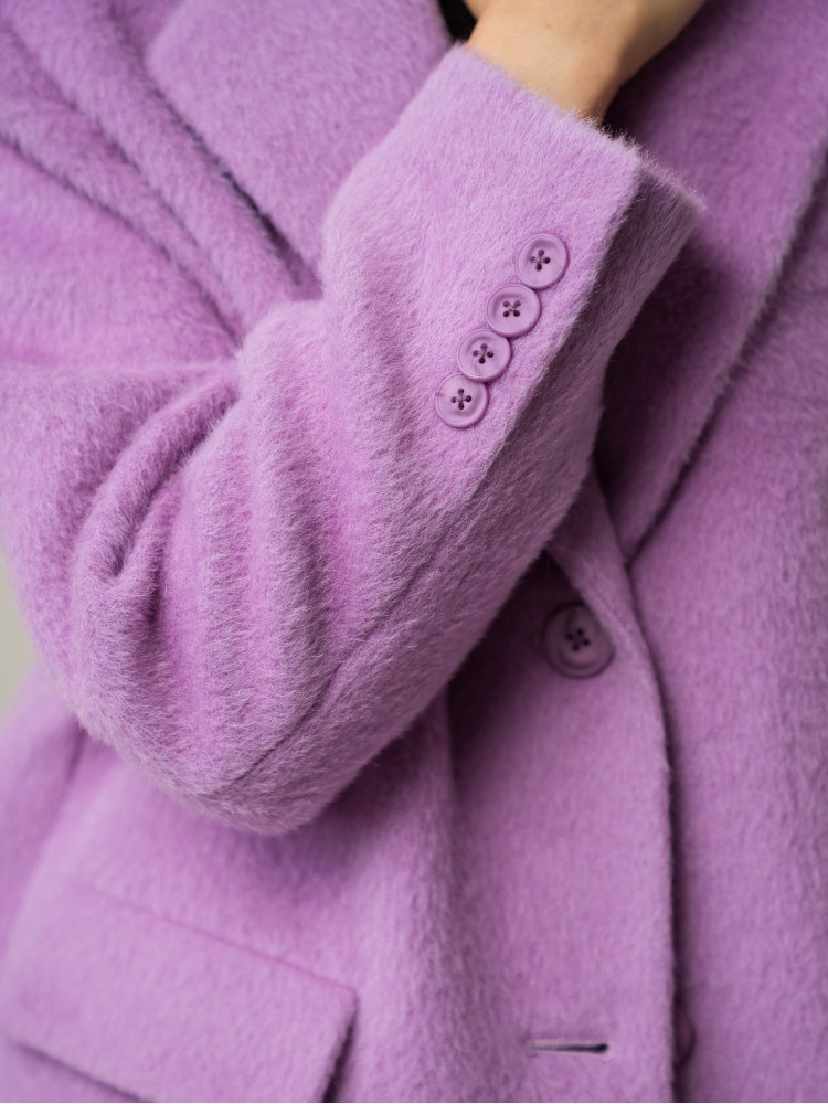 Однобортний жакет, ліловий