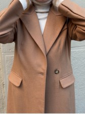 Приталене пальто "Queen" , бежевий