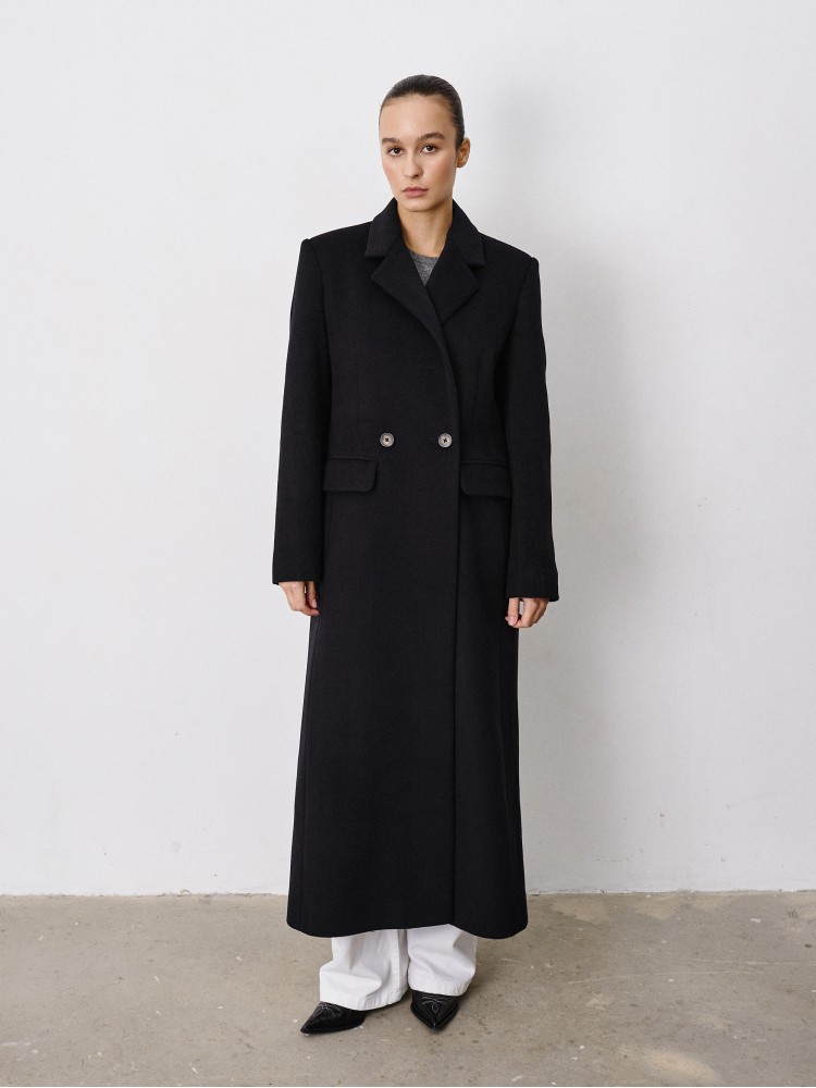 Пальто з чоловічого плеча, чорне Пальто з чоловічого плеча, чорне