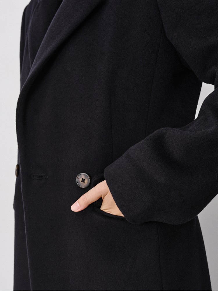 Пальто з чоловічого плеча, чорне Пальто з чоловічого плеча, чорне