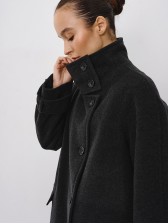 Пальто з високим коміром, графіт