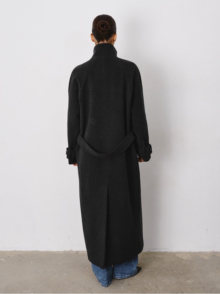 Пальто з високим коміром, графіт Пальто з високим коміром, графіт