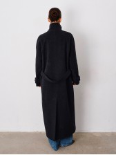 Пальто з високим коміром, холодний графіт