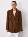 Однобортнe пальто-жакет, Коричневий