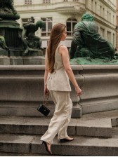 Бежева жилетка з льону CHELIE