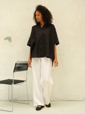 Білі брюки з преміум льону CHELIE