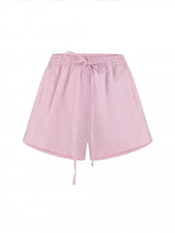 Лляні легкі шорти, рожеві Лляні легкі шорти, рожеві