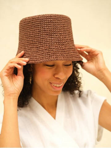 Панама з рафії, шоколадна Панама з рафії, шоколадна