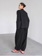 Лляні штани балони, чорні