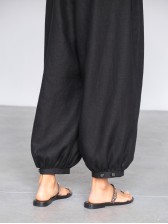 Лляні штани балони, чорні