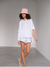 Рожева панама CHELIE з натуральної рафії