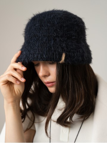 Панама з мериносу, чорний Панама з мериносу, чорний