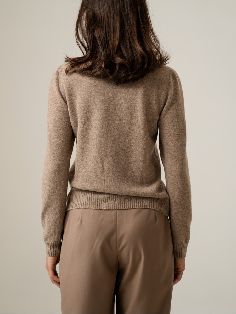 Гольф з вовни мериноса та кашеміру, бежевий