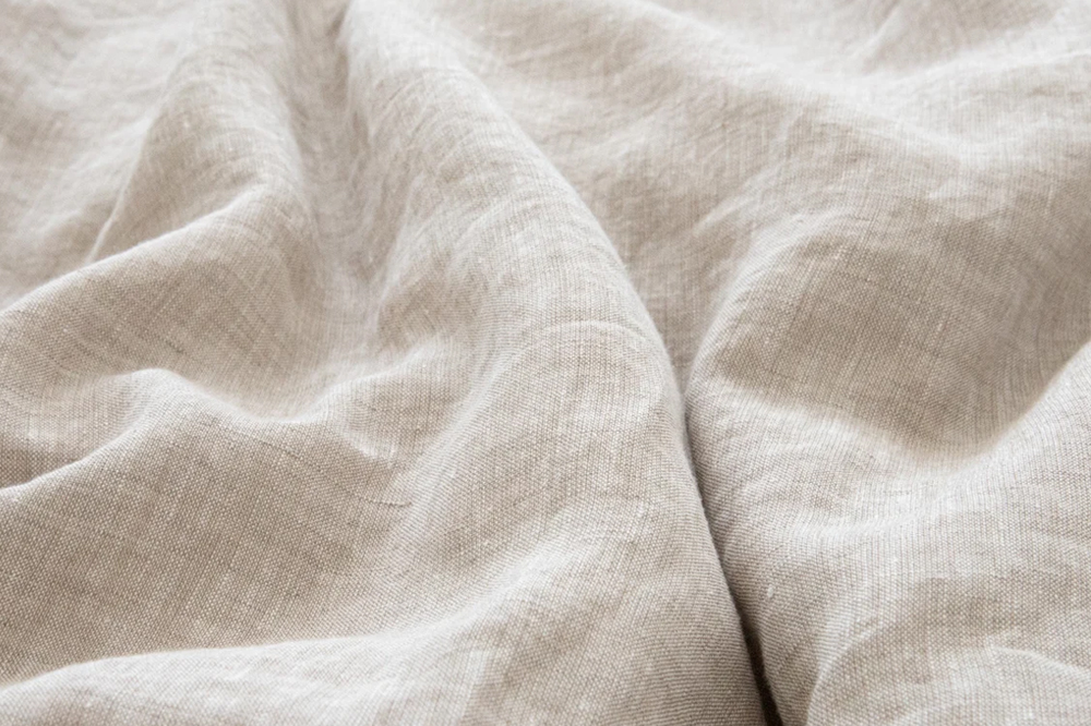 деталі структури льону, фактура тканини крупним планом